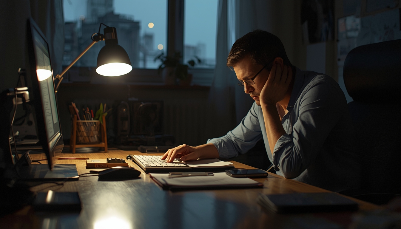Xivralonvrjrexau desk fatigue reflection